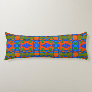 Bohemian Chintz 92 Tangerine Blue Green Body Cushion