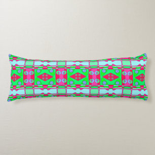 Bohemian Chintz 93 Green Red Pink Periwinkle Body Cushion