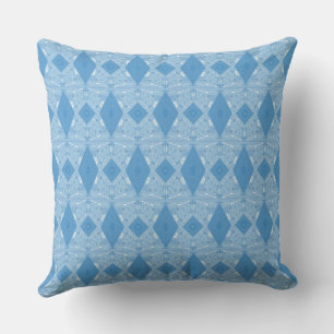 Bohemian Chintz Illustration Micro Dusty Blue Cushion