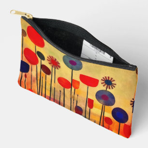Bohemian Colourful Flowers  Accessory Pouch