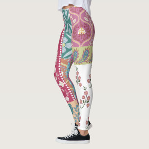 Bohemian Colourful Patchwork Pattern Leggings