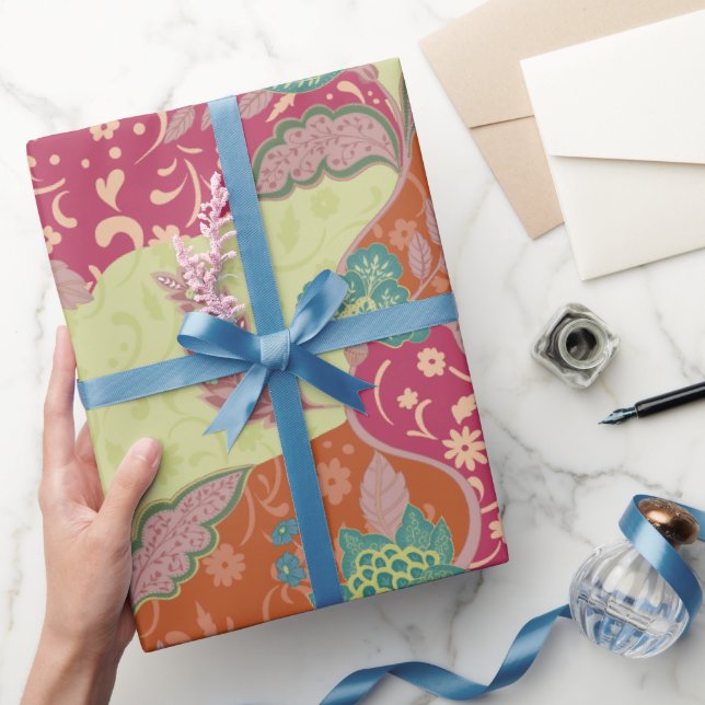 Bohemian Colourful Patchwork Pattern  Wrapping Paper (Gifting)