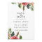 Bohemian Coral Floral Save The Date