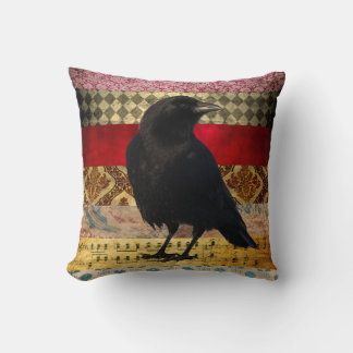 Bohemian Crow Throw Pillow