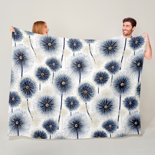 Bohemian Dandelions Fleece Blanket (In Situ)