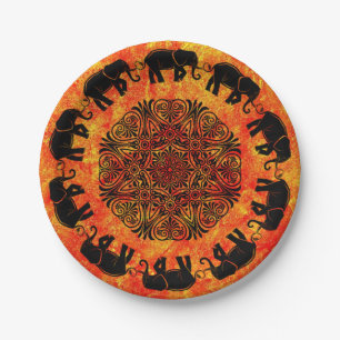Bohemian Design Paper Party Plates