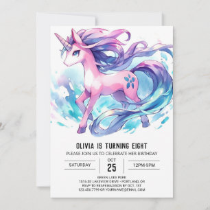  Bohemian Digital Horse Birthday Invitation