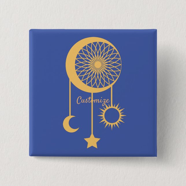 Bohemian Dream Catcher Thunder_Cove      15 Cm Square Badge (Front)