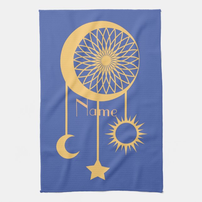 Bohemian Dream Catcher Thunder_Cove         Tea Towel (Vertical)