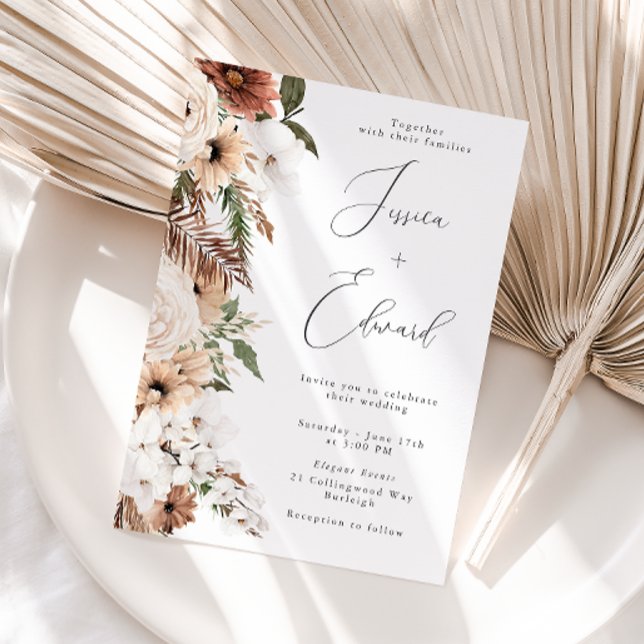 Bohemian Dream Floral Wedding Invitation (Creator Uploaded)