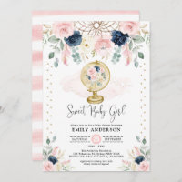 Bohemian Dreamcatcher Navy Blush Gold Baby Shower