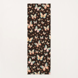 Bohemian dreams of butterflies and flowers on. yoga mat