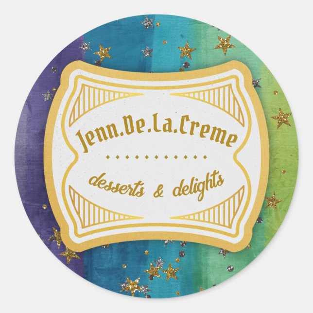 Bohemian Dreams Ombre Networking Classic Round Sticker (Front)
