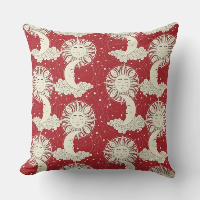 bohemian dreams red cushion (Front)