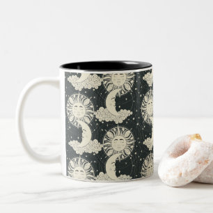 bohemian dreams soot Two-Tone coffee mug