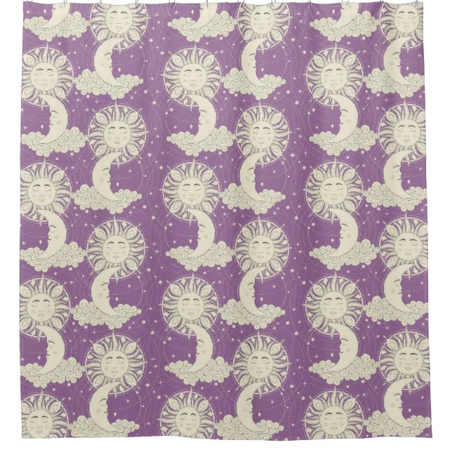 `bohemian dreams violet shower curtain (Front)