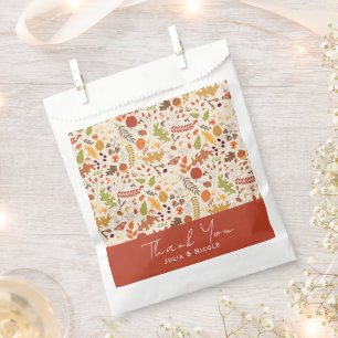 Bohemian Dried Rustic Floral Autumn Falls Wedding Favour Bags