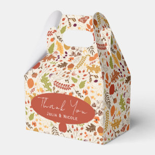 Bohemian Dried Rustic Floral Autumn Falls Wedding Favour Box