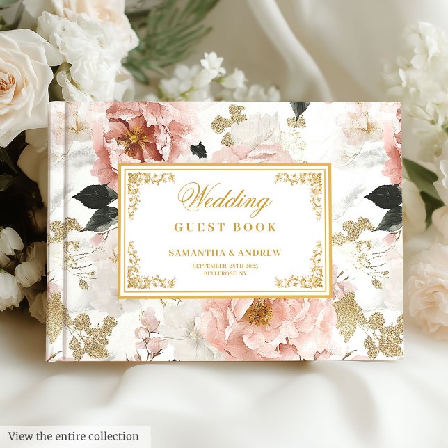 Bohemian Dusty Pink Gold Watercolor Guest Book (Bohemian Dusty Pink Gold Watercolor Guest Book

)