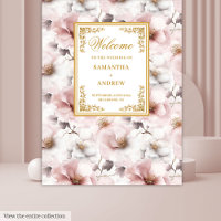Bohemian Dusty Pink Gold Wedding Backdrop