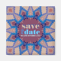Bohemian Earth Star Save the Date Magnet