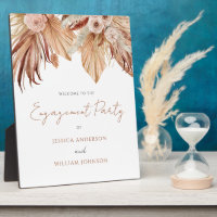 Bohemian Engagement Party Welcome Entrance Sign