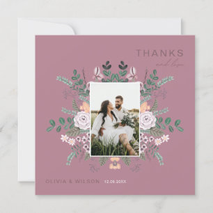 Bohemian Eucalyptus greenery Chic Floral thank you Invitation