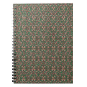 Bohemian Fall Leaf Greenery Seamless Pattern    Notebook