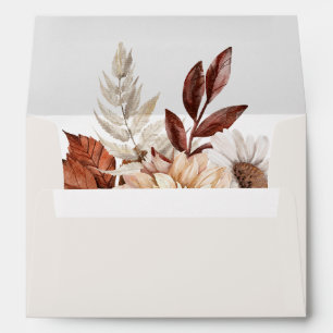 Bohemian Fall Wedding Autumn Floral Envelope