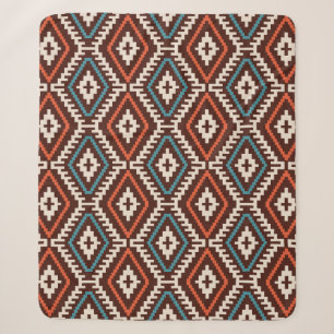 Bohemian, fashionable seamless ornament in ethnic sherpa blanket
