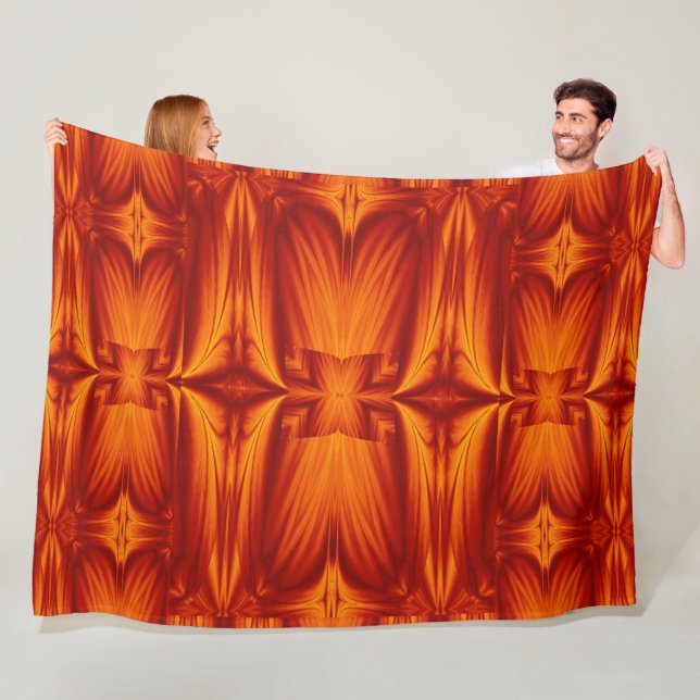 Bohemian Fire Flowers 250 Fleece Blanket (In Situ)