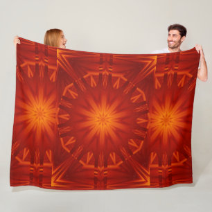 Bohemian Fire Flowers 261 Fleece Blanket