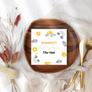 Bohemian First Trip Around The Sun 1st Birthday Napkin