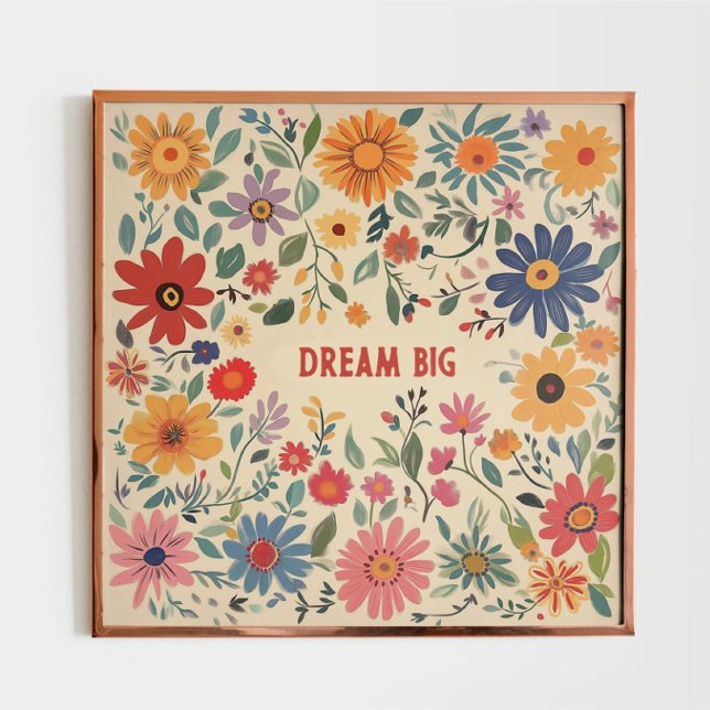 Bohemian Floral Custom Art Print (Framed print)