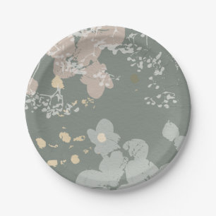 Bohemian Floral Paper Plates For Baby Shower
