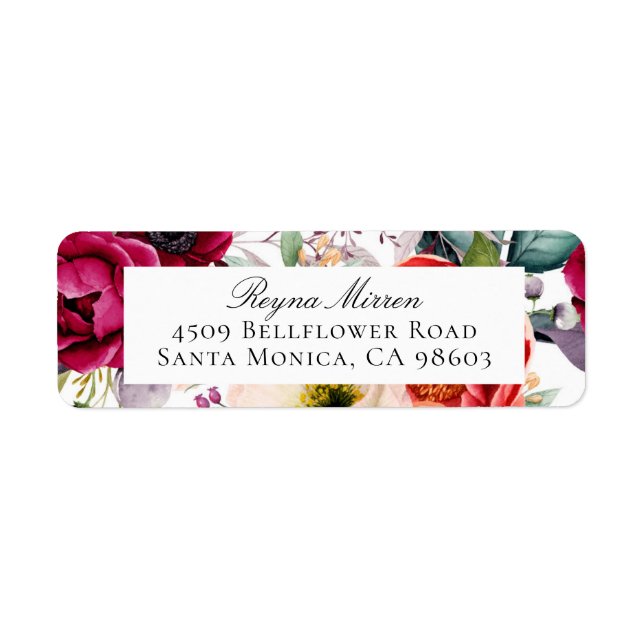 Bohemian Floral Return Address (Front)
