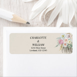 Bohemian Floral Return Address Label