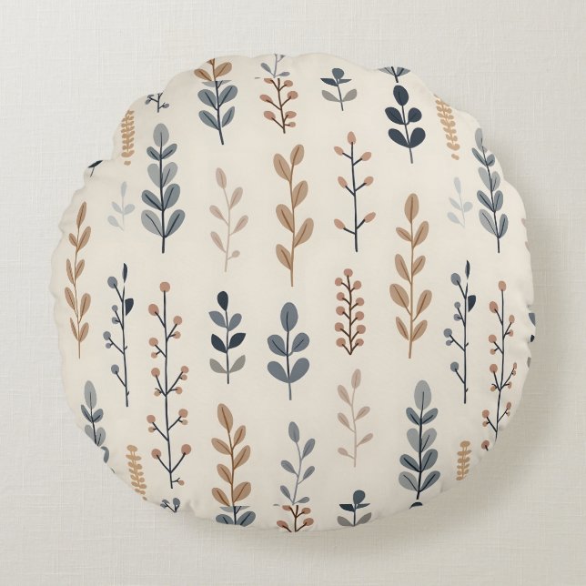 Bohemian Floral  Round Cushion (Front)