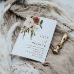 Bohemian Floral Terracotta Wedding Invitation<br><div class="desc">Bohemian Floral Terracotta Wedding Fall Wedding Invitation

See matching collection in Niche and Nest Store

Many thanks</div>