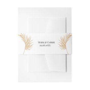 Bohemian Floral Terracotta Wedding Invitation Belly Band