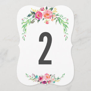 BOHEMIAN FLORAL wedding table number