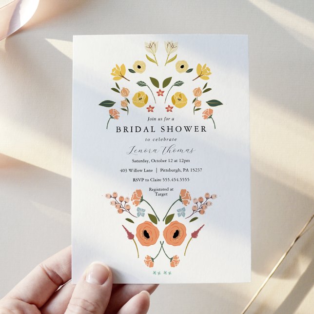 Bohemian Floral Wildflower Bridal Shower Invitation (Creator Uploaded)