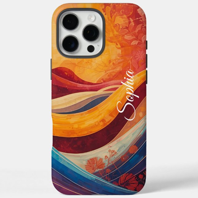 Bohemian Flow – Vibrant Wave Abstract Art Print Case-Mate iPhone Case (Back)