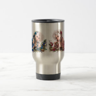 Bohemian Flower Crown Girl Travel Mug
