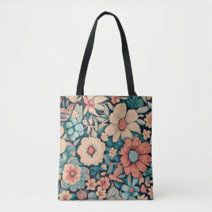 Bohemian Flower Fabric Tote Bag