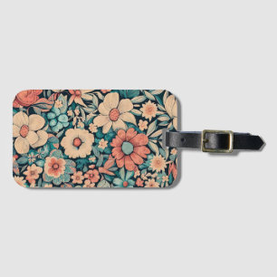 Bohemian Flower Luggage Tag
