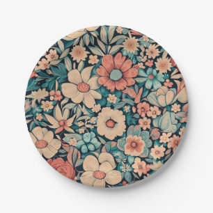 Bohemian Flower Paper Plate