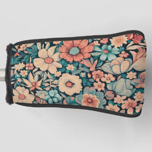 Bohemian Flower Pillow Case Golf Head Cover