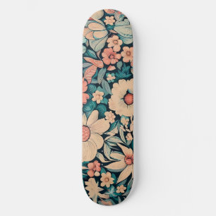Bohemian Flower Pillow Case Skateboard