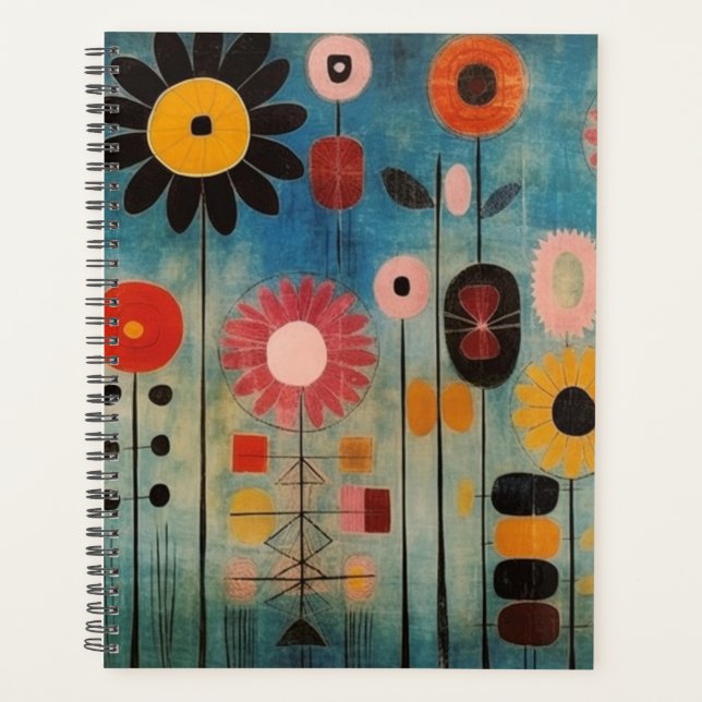 Bohemian Flowers Colourful Planner (Front)